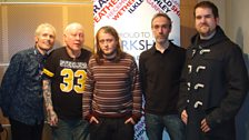 Johnny Campbell and Wakefield Unity Festival organiser Dean Freeman with David, Lee and Mark Durberville