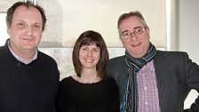 Frank Ferguson, Kathryn White and Liam Logan