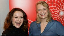 Julia Sawalha with Sarah Walker