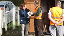 A shocked-looking Kirsteen in Garvestone, before she headed on to Drayton