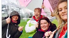 The Milford Haven 7s & 8s tag rugby mums braving the weather