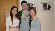 Our performers Amy Clarke and Ciaran Cavanagh, along with Christine Crawford from CLIC Sargent