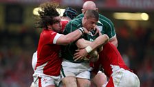 Welsh players tackle hard