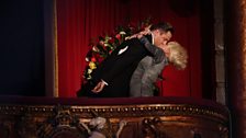 Barbara Windsor kisses David