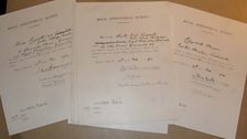 The Royal Astronomical Society did not admit female members until 1916.  Pictured here are some of the refusal letters.