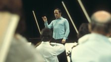 Boulez conducting in 1974.