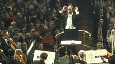 Boulez conducting the 91ȱ Symphony Orchestra at the Royal Albert Hall during the 91ȱ 50th Anniversary concert, 1972.