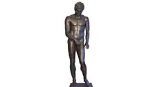 Apoxyomenos. Bronze, Hellenistic or Roman replica after a bronze original from the 4th century BC.