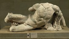 Ilissos. Marble statue of a river god from the West pediment of the Parthenon. Designed by Phidias, Athens, Greece, 438BC-432BC