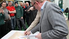 Cutting the cake