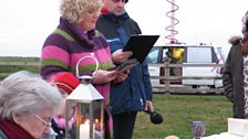 Reverend Catherine Dobson leads the Easter Sunday Sunrise Service at Happisburgh