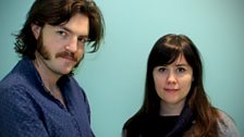 Tom Burke (Cyrano) and Emily Pithon (Roxane)