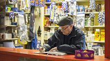 Jack Maguire in his farming supply shop at the mart