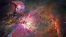 Orion Nebula where thousands of stars are forming inside a cavern of roiling dust and gas