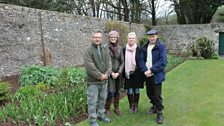 Reg, Julie & Cherrie with head gardener James