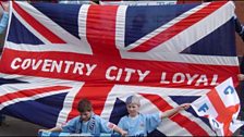 There were plenty of flags on show in the sunshine.