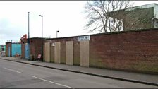 Turnstiles for the West Terrace at Highfield Road were all boarded up