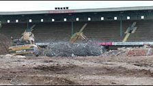 The West Terrace looks to have been swallowed up by the surrounding land.