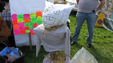 At the Martham Scarecrow Festival, it was Kirsteen's turn to commentate as Sophie made a scarecrow