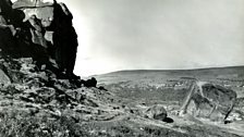 Cow and Calf rocks above Ilkley, West Yorkshire, photographs of Yorkshire commissioned by Hepworth in 1964