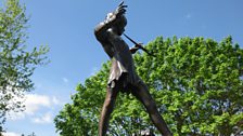 Clue two led to this bronze of Peter Pan in the garden of Manor Farm in Coston