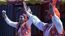 Bhangra dancing