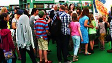 Cressida Cowell signs books at the Hay Bookshop