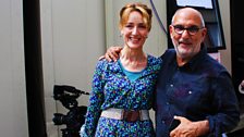 Presenter and novelist Francine Stock, here backstage with Alan Yentob of ̳ One's imagine...arts strand