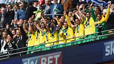 Canaries lift play-off trophy