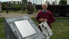 Harry Parkes at the memorial he organised and designed.