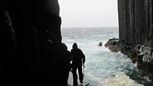 Leaving Fingal's Cave