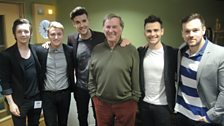 Sir Terry Wogan with his guests Collabro