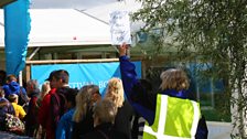 The queue for Bear Grylls' book signing