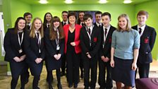 Ballymena Academy School Reporters with Donna Traynor at Make It Digital