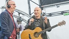 Ken Bruce with Midge Ure