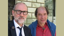 Michael Berkeley and Christopher Le Brun outside the Royal Academy