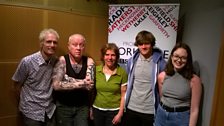 Beverley Folk Festival organiser Chris Wade with Ben Cook, Nikki Airey and David and Lee Durberville