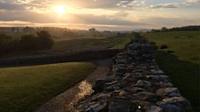 Sunrise at Hadrian's Wall, as the 14-hour 'Hadrian's Wall of Sound' begins