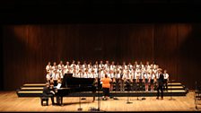 Benjamin Appl & Pavel Kolesnikov with St James' Middle School Choir