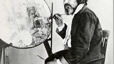 Henry Hering, Portrait photograph of Richard Dadd painting Contradiction (c.1875)