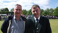 Liam and Ian Burrows, Project Manager with the RSPBA NI branch