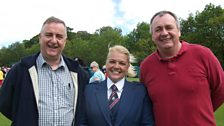 Liam with Drum Major Paula Braiden and Roy