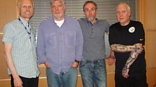 Steve Tilston with David, Mark & Lee Durberville at ý Radio Leeds