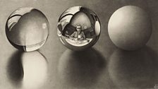 M. C. Escher, Three Spheres II, 1946