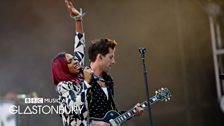 Mark Ronson and Keyone Starr at Glastonbury 2015