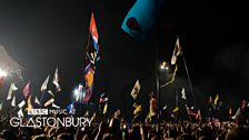 Kanye West at Glastonbury 2015