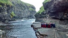 Nick attends a traditional Faroese feast with the bounty he’s collected on his journey