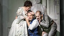 Dorothea Roschmann as Donna Elvira, Christopher Maltman as Don Giovanni and Alex Esposito as Leporello