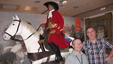 Dr David Hume and Liam inside the Museum of Orange Heritage in Belfast