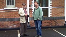 Presenter Dominic Streatfeild (r) & George Smith. Former D.C.I. Sussex C.I.D. back at The Keep (R.M.P. Rousillon barracks)